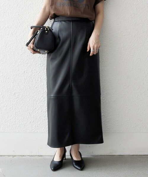 SHIPS / シップス ロング・マキシ丈スカート | SHIPS any: クロス ステッチ Iライン スカート | 詳細3