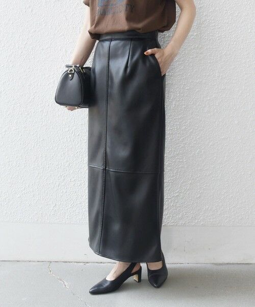 SHIPS / シップス ロング・マキシ丈スカート | SHIPS any: クロス ステッチ Iライン スカート | 詳細8