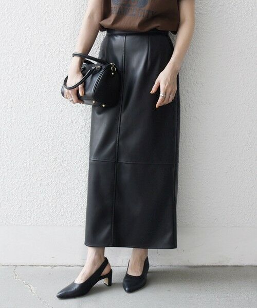 SHIPS / シップス ロング・マキシ丈スカート | SHIPS any: クロス ステッチ Iライン スカート | 詳細9