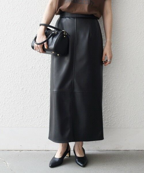 SHIPS / シップス ロング・マキシ丈スカート | SHIPS any: クロス ステッチ Iライン スカート | 詳細10