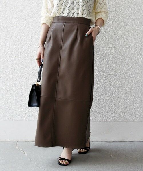 SHIPS / シップス ロング・マキシ丈スカート | SHIPS any: クロス ステッチ Iライン スカート | 詳細22