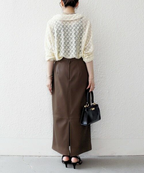 SHIPS / シップス ロング・マキシ丈スカート | SHIPS any: クロス ステッチ Iライン スカート | 詳細14