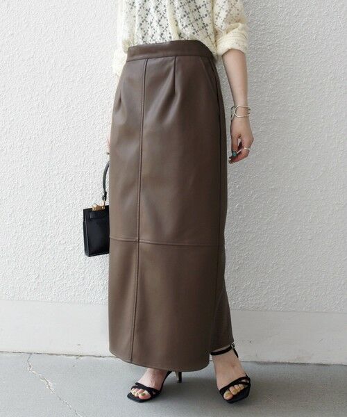 SHIPS / シップス ロング・マキシ丈スカート | SHIPS any: クロス ステッチ Iライン スカート | 詳細15