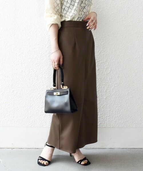 SHIPS / シップス ロング・マキシ丈スカート | SHIPS any: クロス ステッチ Iライン スカート | 詳細16