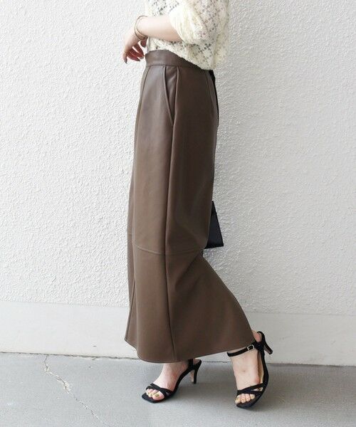 SHIPS / シップス ロング・マキシ丈スカート | SHIPS any: クロス ステッチ Iライン スカート | 詳細20