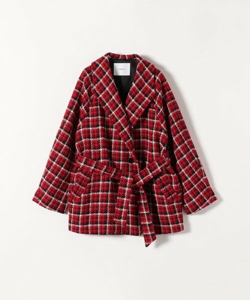 SHIPS / シップス その他アウター | SHIPS any: ブロック ツイード コクーン コート | 詳細8