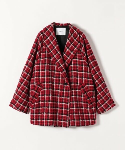 SHIPS / シップス その他アウター | SHIPS any: ブロック ツイード コクーン コート | 詳細11