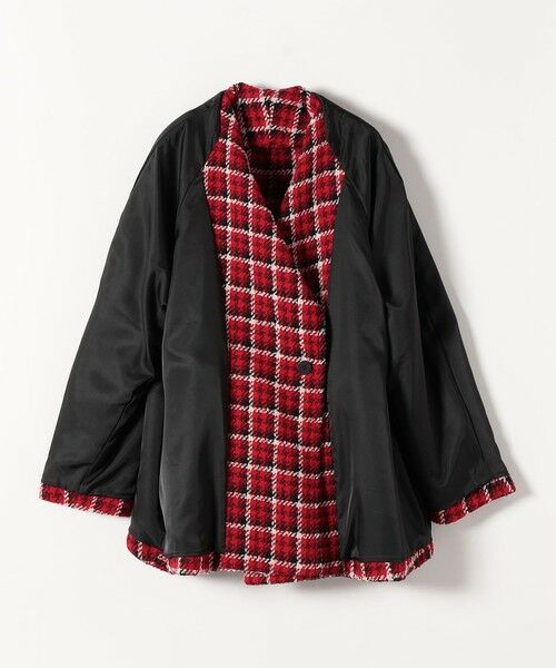 SHIPS / シップス その他アウター | SHIPS any: ブロック ツイード コクーン コート | 詳細14