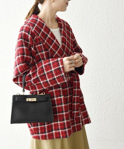 SHIPS / シップス その他アウター | SHIPS any: ブロック ツイード コクーン コート | 詳細4