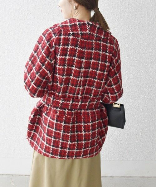 SHIPS / シップス その他アウター | SHIPS any: ブロック ツイード コクーン コート | 詳細5