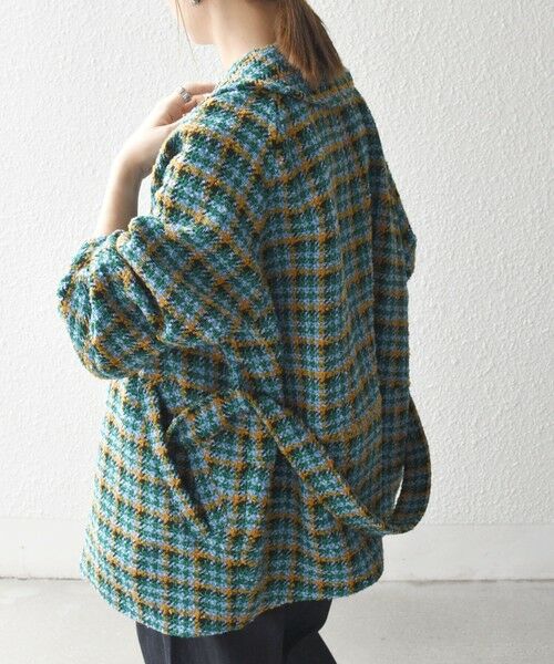 SHIPS / シップス その他アウター | SHIPS any: ブロック ツイード コクーン コート | 詳細22