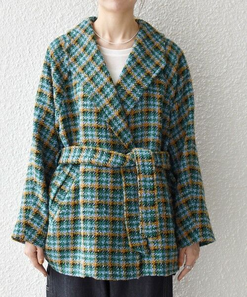 SHIPS / シップス その他アウター | SHIPS any: ブロック ツイード コクーン コート | 詳細27