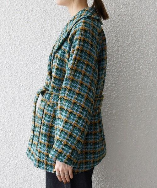 SHIPS / シップス その他アウター | SHIPS any: ブロック ツイード コクーン コート | 詳細28