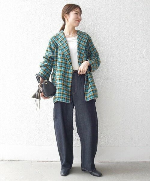 SHIPS / シップス その他アウター | SHIPS any: ブロック ツイード コクーン コート | 詳細18