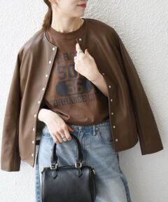 SHIPS / シップス ノーカラージャケット | SHIPS any: コンパクト ドット スナップ カーディガン ジャケット