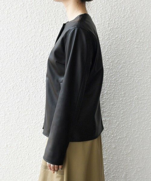 SHIPS / シップス ノーカラージャケット | SHIPS any: コンパクト ドット スナップ カーディガン ジャケット | 詳細14