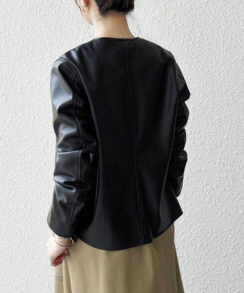 SHIPS / シップス ノーカラージャケット | SHIPS any: コンパクト ドット スナップ カーディガン ジャケット | 詳細7