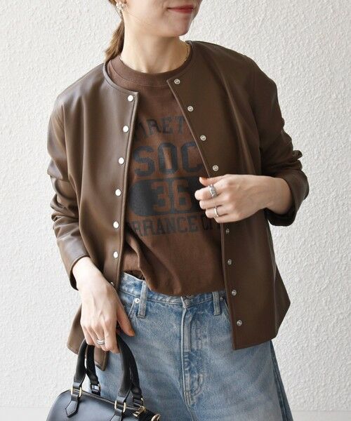 SHIPS / シップス ノーカラージャケット | SHIPS any: コンパクト ドット スナップ カーディガン ジャケット | 詳細18