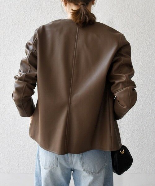 SHIPS / シップス ノーカラージャケット | SHIPS any: コンパクト ドット スナップ カーディガン ジャケット | 詳細21