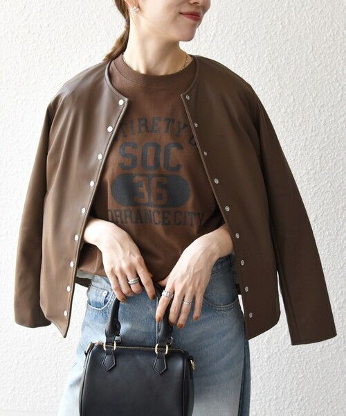 SHIPS / シップス ノーカラージャケット | SHIPS any: コンパクト ドット スナップ カーディガン ジャケット | 詳細24