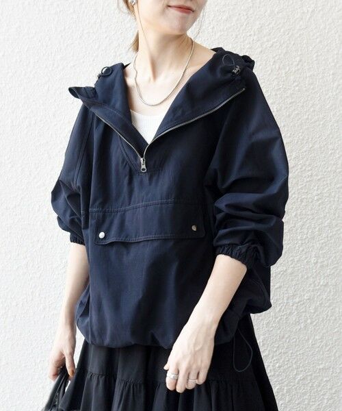 SHIPS / シップス ブルゾン | SHIPS any: ハーフジップ ビッグ アノラック パーカー | 詳細19