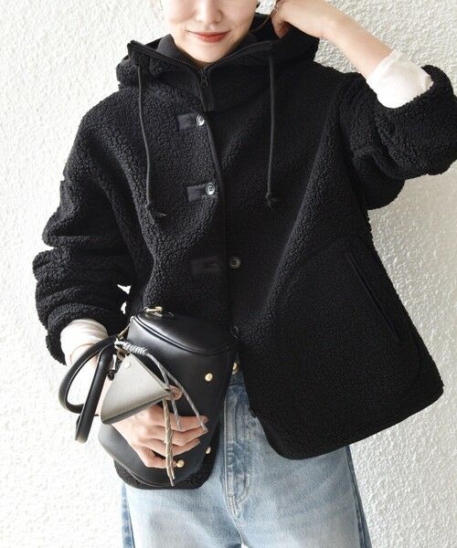 SHIPS / シップス ブルゾン | 《追加予約》SHIPS any:〈洗濯機可能〉ボア フリース 2WAY フーディー ブルゾン | 詳細10