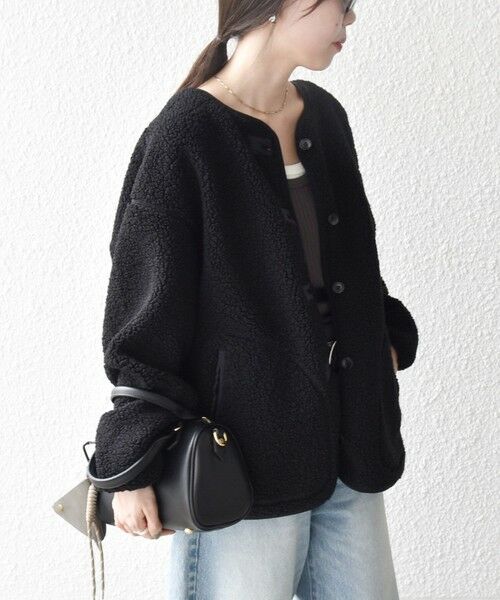 SHIPS / シップス ブルゾン | 《追加予約》SHIPS any:〈洗濯機可能〉ボア フリース 2WAY フーディー ブルゾン | 詳細4