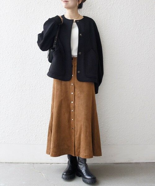 SHIPS / シップス ブルゾン | SHIPS any:〈洗濯機可能〉ダンボール ノーカラー コンパクト ブルゾン | 詳細1