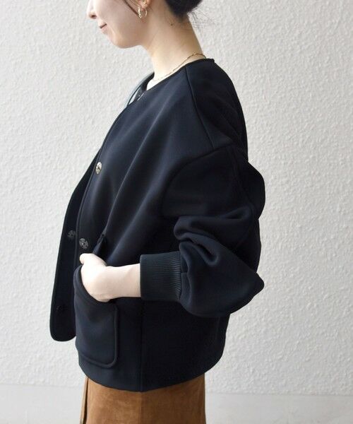 SHIPS / シップス ブルゾン | SHIPS any:〈洗濯機可能〉ダンボール ノーカラー コンパクト ブルゾン | 詳細8