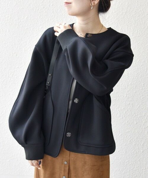 SHIPS / シップス ブルゾン | SHIPS any:〈洗濯機可能〉ダンボール ノーカラー コンパクト ブルゾン | 詳細9