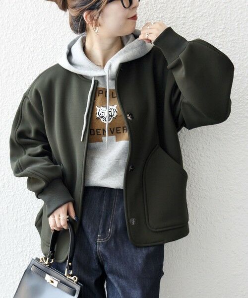 SHIPS / シップス ブルゾン | SHIPS any:〈洗濯機可能〉ダンボール ノーカラー コンパクト ブルゾン | 詳細17