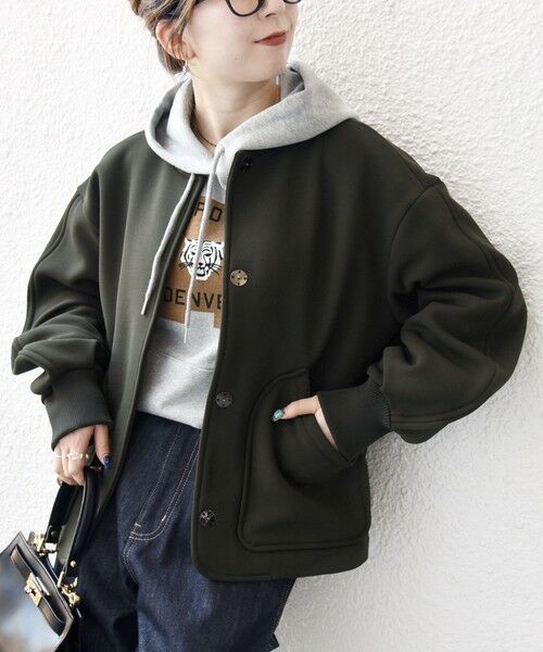 SHIPS / シップス ブルゾン | SHIPS any:〈洗濯機可能〉ダンボール ノーカラー コンパクト ブルゾン | 詳細18