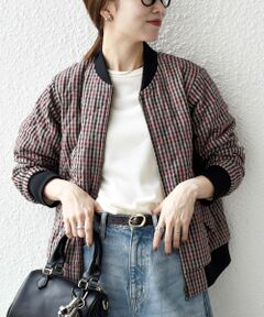 SHIPS / シップス ブルゾン | SHIPS any: キルティング チェック バーシティ ブルゾン
