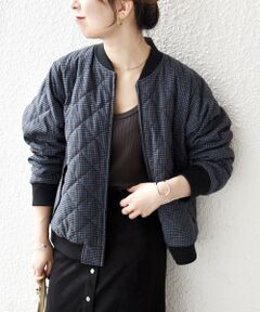 SHIPS / シップス ブルゾン | SHIPS any: キルティング チェック バーシティ ブルゾン