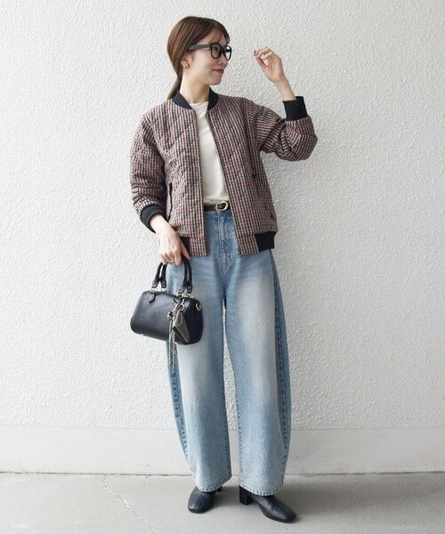 SHIPS / シップス ブルゾン | SHIPS any: キルティング チェック バーシティ ブルゾン | 詳細1