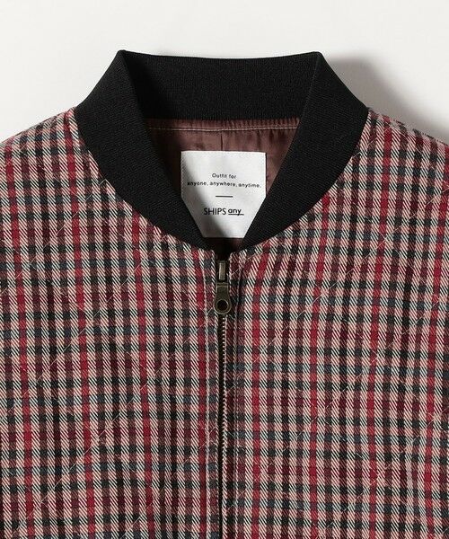 SHIPS / シップス ブルゾン | SHIPS any: キルティング チェック バーシティ ブルゾン | 詳細9