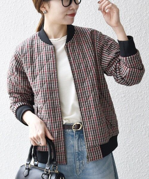 SHIPS / シップス ブルゾン | SHIPS any: キルティング チェック バーシティ ブルゾン | 詳細3