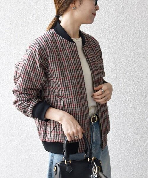 SHIPS / シップス ブルゾン | SHIPS any: キルティング チェック バーシティ ブルゾン | 詳細4