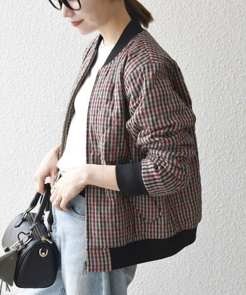 SHIPS / シップス ブルゾン | SHIPS any: キルティング チェック バーシティ ブルゾン | 詳細5