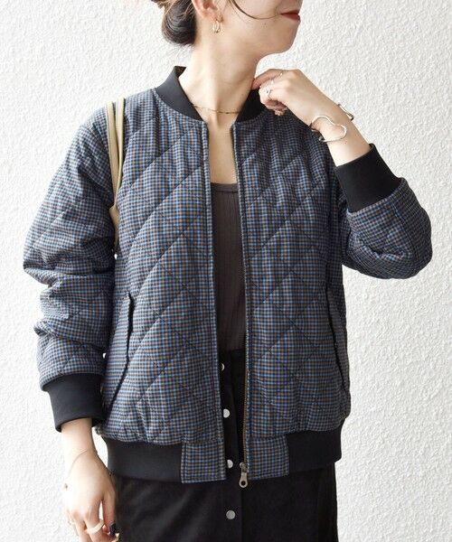 SHIPS / シップス ブルゾン | SHIPS any: キルティング チェック バーシティ ブルゾン | 詳細19