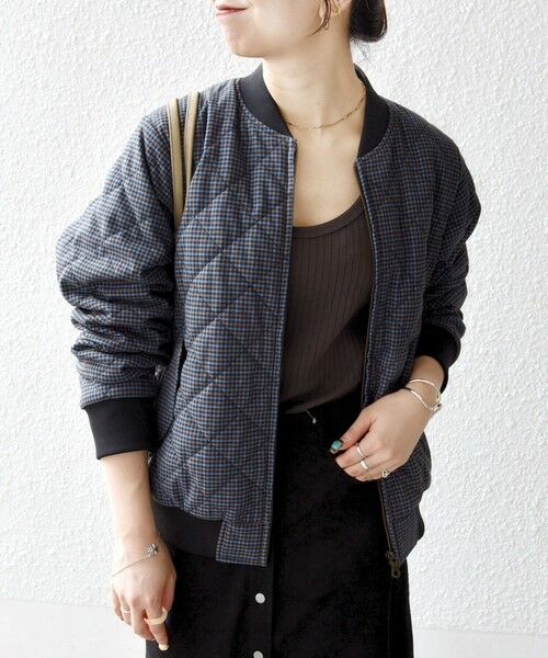 SHIPS / シップス ブルゾン | SHIPS any: キルティング チェック バーシティ ブルゾン | 詳細23