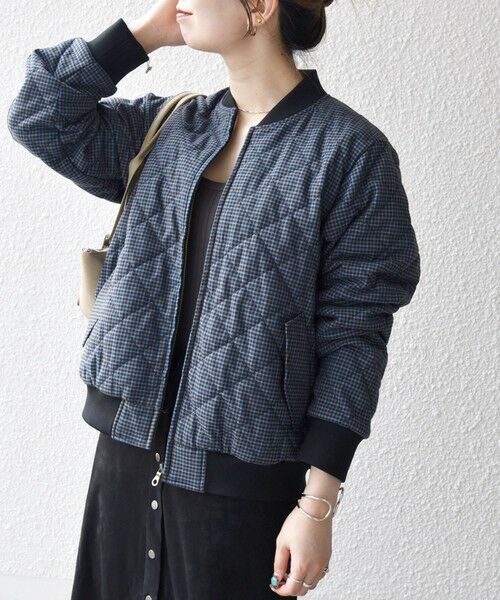 SHIPS / シップス ブルゾン | SHIPS any: キルティング チェック バーシティ ブルゾン | 詳細24