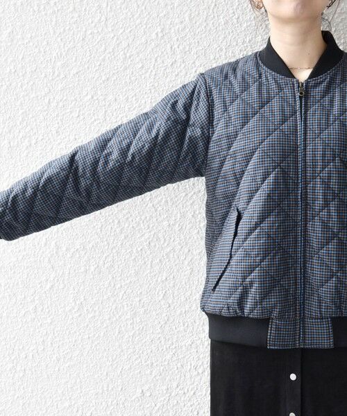 SHIPS / シップス ブルゾン | SHIPS any: キルティング チェック バーシティ ブルゾン | 詳細30