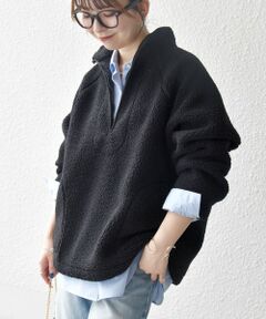 SHIPS / シップス カットソー | 《一部追加予約》SHIPS any:〈洗濯機可能〉ボア フリース ハーフジップ プルオーバー