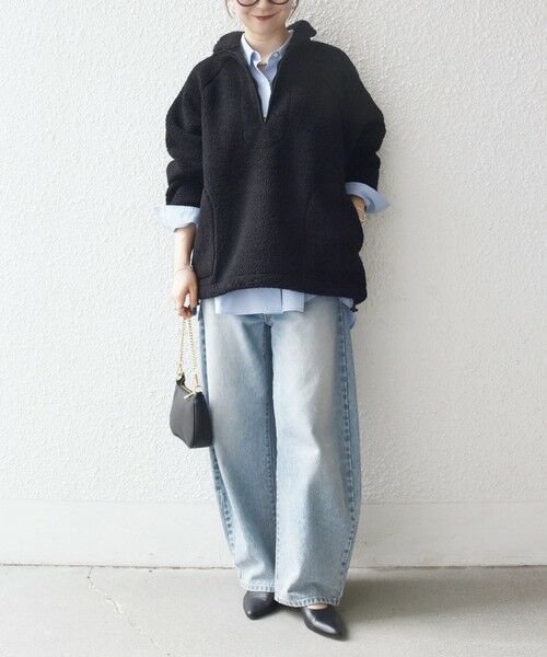 SHIPS / シップス カットソー | 《一部追加予約》SHIPS any:〈洗濯機可能〉ボア フリース ハーフジップ プルオーバー | 詳細1