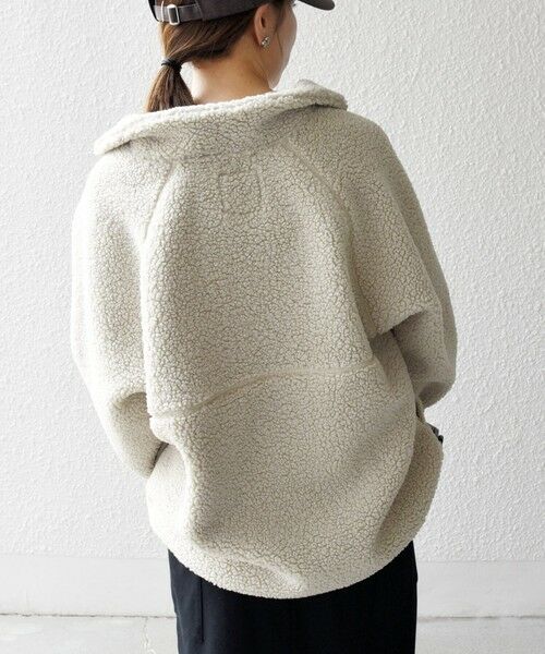 SHIPS / シップス カットソー | 《一部追加予約》SHIPS any:〈洗濯機可能〉ボア フリース ハーフジップ プルオーバー | 詳細14