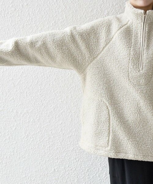 SHIPS / シップス カットソー | 《一部追加予約》SHIPS any:〈洗濯機可能〉ボア フリース ハーフジップ プルオーバー | 詳細28