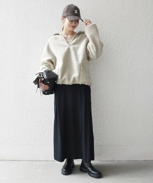 SHIPS / シップス カットソー | 《一部追加予約》SHIPS any:〈洗濯機可能〉ボア フリース ハーフジップ プルオーバー | 詳細10