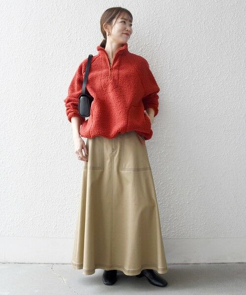 SHIPS / シップス カットソー | 《一部追加予約》SHIPS any:〈洗濯機可能〉ボア フリース ハーフジップ プルオーバー | 詳細29