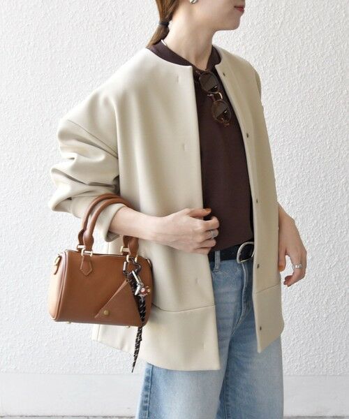 SHIPS / シップス ノーカラージャケット | 【WEB限定】SHIPS any:〈洗濯機可能〉ダンボール コクーン ノーカラー コート | 詳細27